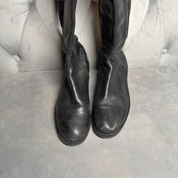 Cole Haan Black Leather & Stretch Riding Boots – Women’s Size 7.5 - Picture 4 of 14